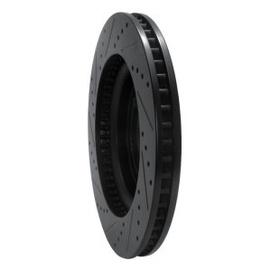 Buick Enclave Brake Rotor (1) - Front Right - R1 Concepts - Drilled & Slotted - Black - `07-`17